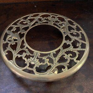 Decorative Brass Plant stand vintage round rolling flower pot holder